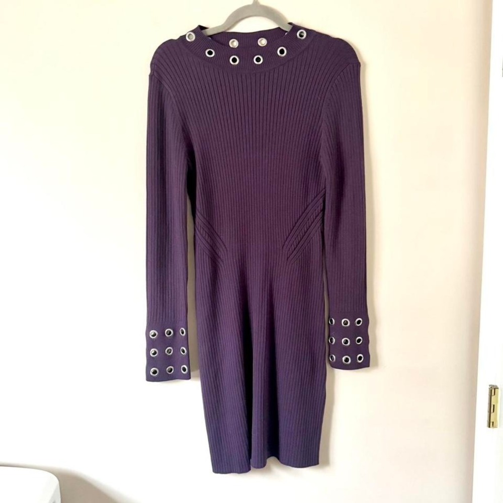 NWT‎ Deadstock Purple Grommet Knit Dress